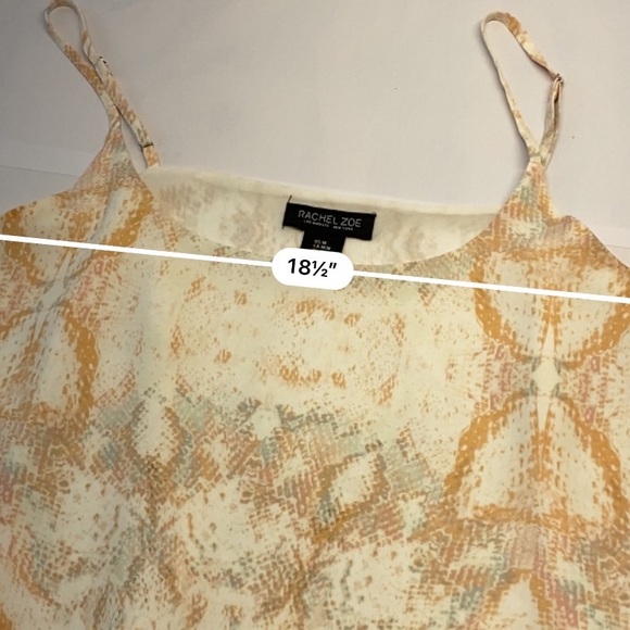 Rachel Zoe Neutral Snake Python Print Strappy Flowy Tank Top Size Medium - Picture 13 of 15